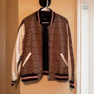 Women’s Coach Brown and White Jacket